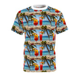 Summer Design 08 on Floral Unisex Cut & Sew Tee - Vibrant Nature Inspired Design for All Occasions