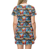 Summer Design 07 on Floral T-Shirt Dress – Boho Chic Style for Everyday Comfort