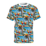 Summer Design 08 on Floral Unisex Cut & Sew Tee - Vibrant Garden Design for Everyday Wear