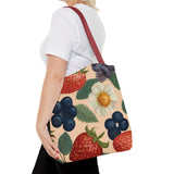 Summer Design 03 on Floral Tote Bag - Stylish Eco-Friendly Shopping Bag for Everyday Use