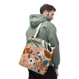 Summer Design 01 on Floral Tote Bag - Stylish Eco-Friendly Shopping Bag for Everyday Use