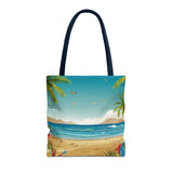 Summer Design 10 on Floral Tote Bag - Stylish Eco-Friendly Shopping Bag for Everyday Use