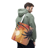 Summer Design 06 on Floral Tote Bag - Stylish Eco-Friendly Shopping Bag for Everyday Use
