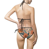 Summer Design 02 on Floral Triangle Bikini Swimsuit - Women's Beachwear for Summer Fun