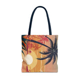 Summer Design 06 on Floral Tote Bag - Stylish Eco-Friendly Shopping Bag for Everyday Use