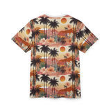 Summer Design 04 on Floral Unisex Cut & Sew Tee - Vibrant Garden Design for Everyday Wear