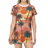 Summer Design 05 on Floral T-Shirt Dress – Boho Chic Style for Everyday Comfort