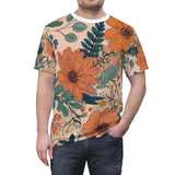 Summer Design 02 on Floral Unisex Cut & Sew Tee - Vibrant Nature Inspired Design for All Occasions