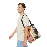 Summer Design 04 on Floral Tote Bag - Stylish Eco-Friendly Shopping Bag for Everyday Use