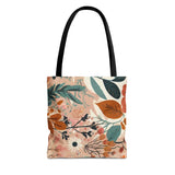 Summer Design 01 on Floral Tote Bag - Stylish Eco-Friendly Shopping Bag for Everyday Use