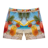 Summer Design 09 on Men's Floral Print Swim Shorts - Perfect for Summer Beach Days