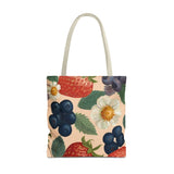 Summer Design 03 on Floral Tote Bag - Stylish Eco-Friendly Shopping Bag for Everyday Use