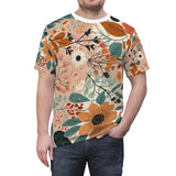 Summer Design 01 on Floral Unisex Cut & Sew Tee - Vibrant Nature Inspired Design for All Occasions