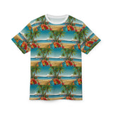 Summer Design 10 on Floral Unisex Cut & Sew Tee - Vibrant Garden Design for Everyday Wear
