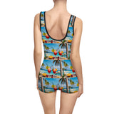 Summer Design 08 on Bohemian Floral Women's Vintage Swimsuit - Retro Style Swimwear for Summer