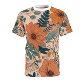 Summer Design 02 on Floral Unisex Cut & Sew Tee - Vibrant Nature Inspired Design for All Occasions