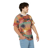 Summer Design 06 on Floral Unisex Cut & Sew Tee - Vibrant Garden Design for Everyday Wear