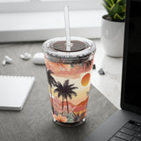 Summer Design 04 on Sunsplash Tumbler with Straw, 16oz