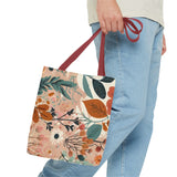 Summer Design 01 on Floral Tote Bag - Stylish Eco-Friendly Shopping Bag for Everyday Use