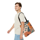Summer Design 02 on Floral Tote Bag - Stylish Eco-Friendly Shopping Bag for Everyday Use