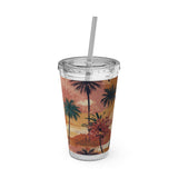 Summer Design 05 on Sunsplash Tumbler with Straw, 16oz