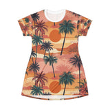 Summer Design 05 on Floral T-Shirt Dress – Boho Chic Style for Everyday Comfort