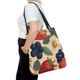 Summer Design 03 on Floral Tote Bag - Stylish Eco-Friendly Shopping Bag for Everyday Use