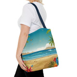 Summer Design 10 on Floral Tote Bag - Stylish Eco-Friendly Shopping Bag for Everyday Use