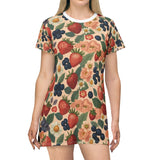 Summer Design 03 on Floral T-Shirt Dress – Boho Chic Style for Everyday Comfort