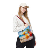 Summer Design 09 on Floral Tote Bag - Stylish Eco-Friendly Shopping Bag for Everyday Use