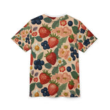 Summer Design 03 on Floral Unisex Cut & Sew Tee - Vibrant Garden Design for Everyday Wear