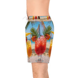 Summer Design 09 on Men's Floral Print Swim Shorts - Perfect for Summer Beach Days