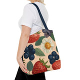 Summer Design 03 on Floral Tote Bag - Stylish Eco-Friendly Shopping Bag for Everyday Use