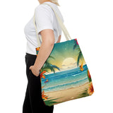 Summer Design 12 on Floral Tote Bag - Stylish Eco-Friendly Shopping Bag for Everyday Use