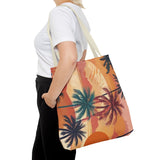 Summer Design 05 on Floral Tote Bag - Stylish Eco-Friendly Shopping Bag for Everyday Use