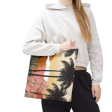 Summer Design 04 on Floral Tote Bag - Stylish Eco-Friendly Shopping Bag for Everyday Use