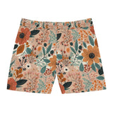 Summer Design 01 on Men's Floral Print Swim Shorts - Perfect for Summer Beach Days