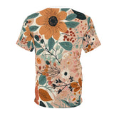 Summer Design 01 on Floral Unisex Cut & Sew Tee - Vibrant Nature Inspired Design for All Occasions