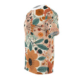 Summer Design 01 on Floral Unisex Cut & Sew Tee - Vibrant Nature Inspired Design for All Occasions