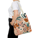 Summer Design 01 on Floral Tote Bag - Stylish Eco-Friendly Shopping Bag for Everyday Use