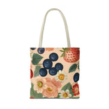Summer Design 03 on Floral Tote Bag - Stylish Eco-Friendly Shopping Bag for Everyday Use