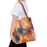 Summer Design 05 on Floral Tote Bag - Stylish Eco-Friendly Shopping Bag for Everyday Use