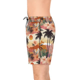 Summer Design 04 on Men's Floral Print Swim Shorts - Perfect for Summer Beach Days