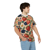 Summer Design 03 on Floral Unisex Cut & Sew Tee - Vibrant Garden Design for Everyday Wear
