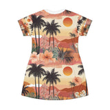 Summer Design 04 on Floral T-Shirt Dress – Boho Chic Style for Everyday Comfort