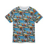 Summer Design 08 on Floral Unisex Cut & Sew Tee - Vibrant Garden Design for Everyday Wear