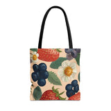 Summer Design 03 on Floral Tote Bag - Stylish Eco-Friendly Shopping Bag for Everyday Use