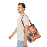 Summer Design 05 on Floral Tote Bag - Stylish Eco-Friendly Shopping Bag for Everyday Use