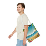 Summer Design 10 on Floral Tote Bag - Stylish Eco-Friendly Shopping Bag for Everyday Use