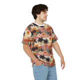 Summer Design 04 on Floral Unisex Cut & Sew Tee - Vibrant Garden Design for Everyday Wear